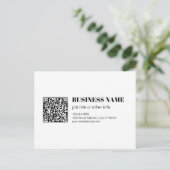 Aangepaste QR-code & Bewerkbare Retro-Moderne Teks Briefkaart (Staand voorkant)