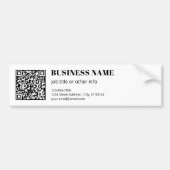 Aangepaste QR-code & Bewerkbare Retro-Moderne Teks Bumpersticker (Voorkant)