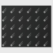 Aangepaste QR-code & Bewerkbare Retro-Moderne Teks Cadeaupapier (Vlak)