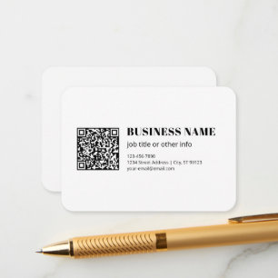 Aangepaste QR-code & Bewerkbare Retro-Moderne Teks Informatiekaartje