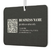 Aangepaste QR-code & Bewerkbare Retro-Moderne Teks Luchtverfrisser (Links)