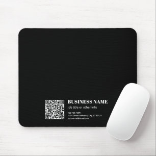 Aangepaste QR-code & Bewerkbare Retro-Moderne Teks Muismat