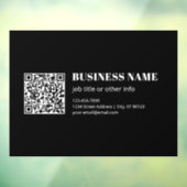 Aangepaste QR-code & Bewerkbare Retro-Moderne Teks Raamsticker (Vel 3)