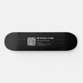 Aangepaste QR-code & Bewerkbare Retro-Moderne Teks Skateboard (Horizontaal)