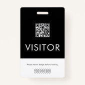 Aangepaste QR-code bezoekersbadge Badge (Achterkant)
