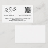 Aangepaste QR-code bruiloft website Gereserveerde  Informatiekaartje (Voorkant / Achterkant)