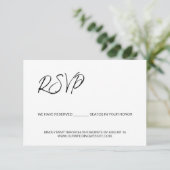 Aangepaste QR code bruiloft website RSVP Minimalis Informatiekaartje (Staand voorkant)