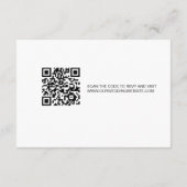 Aangepaste QR code bruiloft website RSVP Minimalis Informatiekaartje (Achterkant)