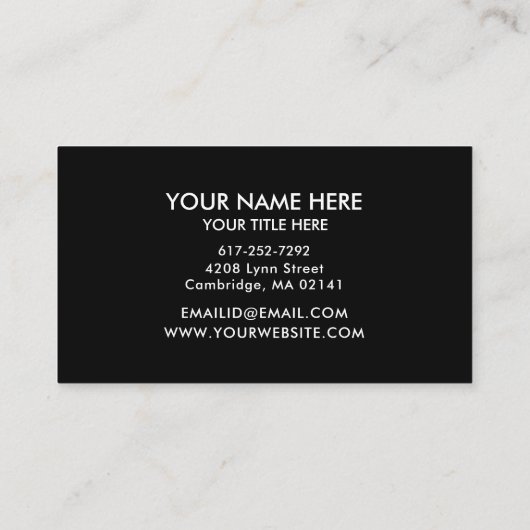 Aangepaste QR-code Business Logo | Black Professio Visitekaartje (Achterkant)