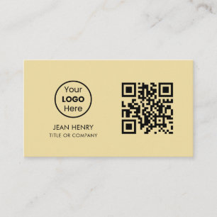 Aangepaste QR-code Business Logo Modern Professi Visitekaartje