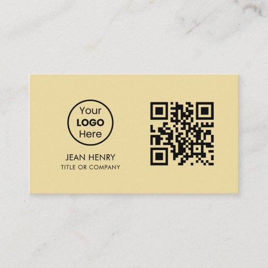 Aangepaste QR-code Business Logo | Modern Professi Visitekaartje (Voorkant)