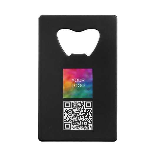 Aangepaste QR-code Business Logo Monogram Namen Kredietkaart Flessenopener (Achterkant)