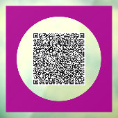 Aangepaste QR-code Business Promotievenster Cling Raamsticker (Vel 3)