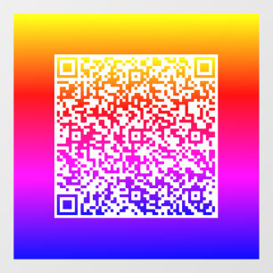 Aangepaste QR-code Business Promotievenster Cling Raamsticker