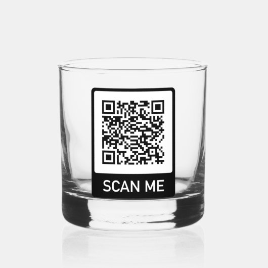 Aangepaste QR-Code business Whisky Glas (Voorkant)