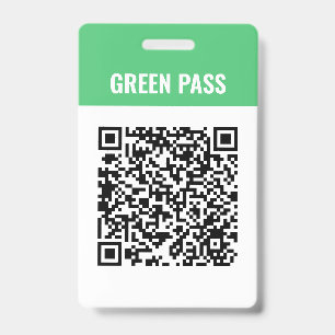 Aangepaste QR-code Covid Groen Paspoort Badge