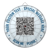 Aangepaste QR Code Dart Board Aangepaste tekst en  Dartbord (Voorkant)