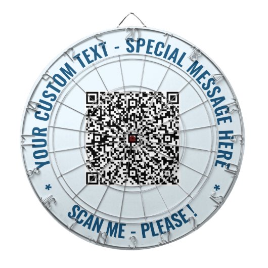 Aangepaste QR Code Dart Board Aangepaste tekst en  Dartbord (Voorkant)
