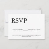 Aangepaste QR-code E-mail RSVP Gereserveerde stoel (Voorkant)