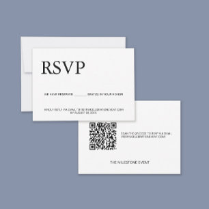Aangepaste QR-code E-mail RSVP Gereserveerde stoel Kaartje