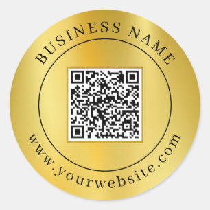 Aangepaste QR-code Elegant Ronde Sticker