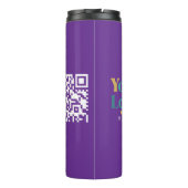 Aangepaste QR-code Elegant Tumbler Business Logo Thermosbeker (Achterkant)