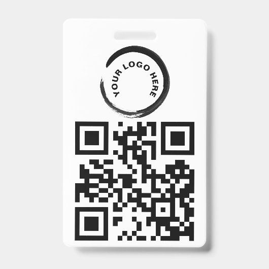 Aangepaste QR-code en/of Logo-badge Badge (Front)