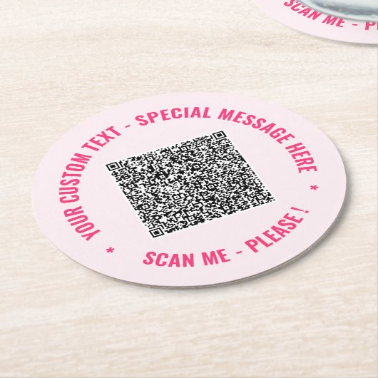 Aangepaste QR-code en Sjabloon van het Onderzetter (Gebogen)