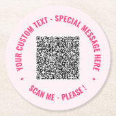 Aangepaste QR-code en Sjabloon van het Onderzetter (Voorkant)
