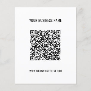 Aangepaste QR-code en SMS Promotion Business Flyer