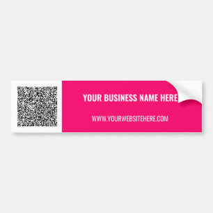 Aangepaste QR-code en tekst Bumpersticker uw kleur