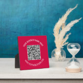 Aangepaste QR-code en tekst Business Plaque Uw kle Fotoplaat (Insitu)