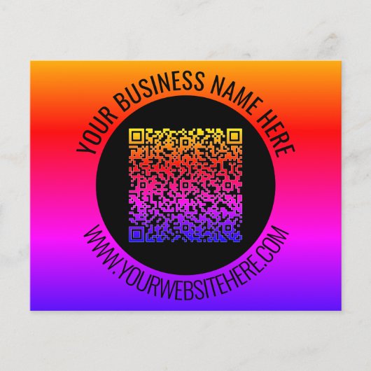 Aangepaste QR-code en tekst Business Promotiebroch Flyer (Voorkant)