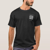 Aangepaste QR-code en tekst Business T-shirt Sjabl (Voorkant)