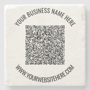 Aangepaste QR-code en tekst Gepersonaliseerd stene Stenen Onderzetter