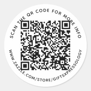 Aangepaste QR-code en tekst geschenklabel sticker