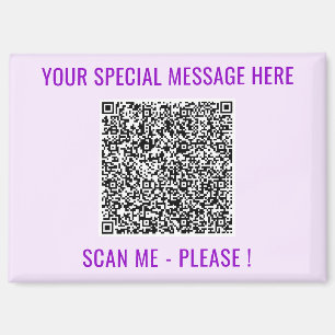 Aangepaste QR-code en tekst magneet Persoonlijk ca
