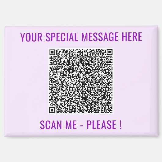 Aangepaste QR-code en tekst magneet Persoonlijk ca (Voorkant)