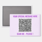 Aangepaste QR-code en tekst magneet Persoonlijk ca (Voorkant / Achterkant)