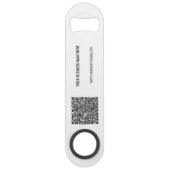 Aangepaste QR-code en tekst promotie merk bar sleu Speed Flessenopener (Voorkant)