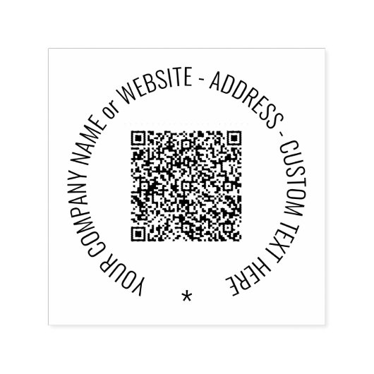 Aangepaste QR-code en tekst Ronde zelfinkkende ste Zelfinktende Stempel (Design)