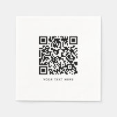 Aangepaste Qr-code en tekst Servet (Voorkant)