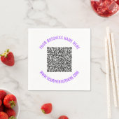 Aangepaste QR-code en tekst servetten Persoonlijk (Insitu)