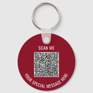 Aangepaste QR-code en tekst Sleutelhanger Kies kle