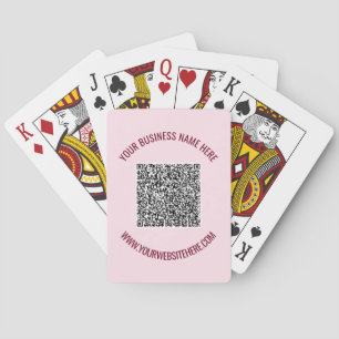 Aangepaste QR-code en tekst speelkaarten voorbeeld