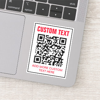Aangepaste QR-code en tekst-Sticker Sticker