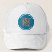Aangepaste QR-code en tekst Trucker Hat Sjabloon Pet (Voorkant)