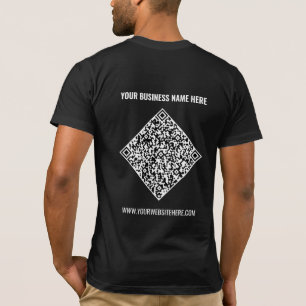 Aangepaste QR-code en tekst uw zakelijke T-shirt