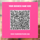 Aangepaste QR-code en tekst venster sticker sjablo (Vel 2)