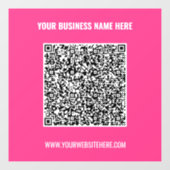 Aangepaste QR-code en tekst venster sticker sjablo (Vel)